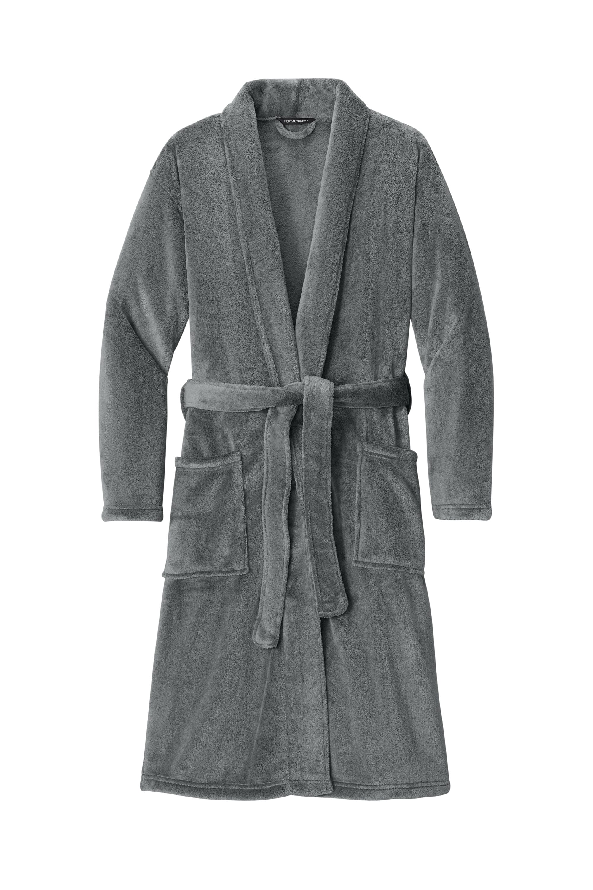 Threadfellows Curated Collection Health & Wellness S/M / Deep Smoke Port Authority - Plush Microfleece Shawl Collar Robe