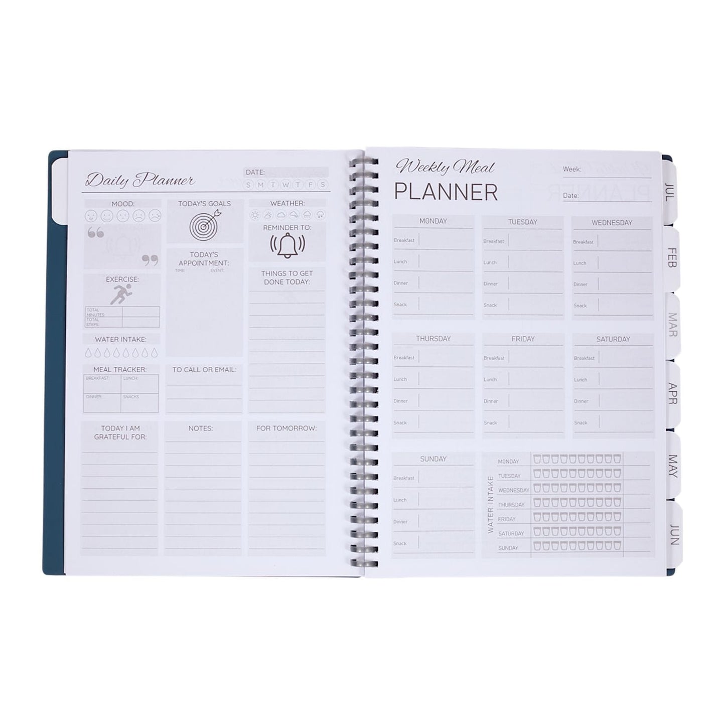 Threadfellows Curated Collection Journals & Notebooks Wellable - Plan Well Undated Planner Journal