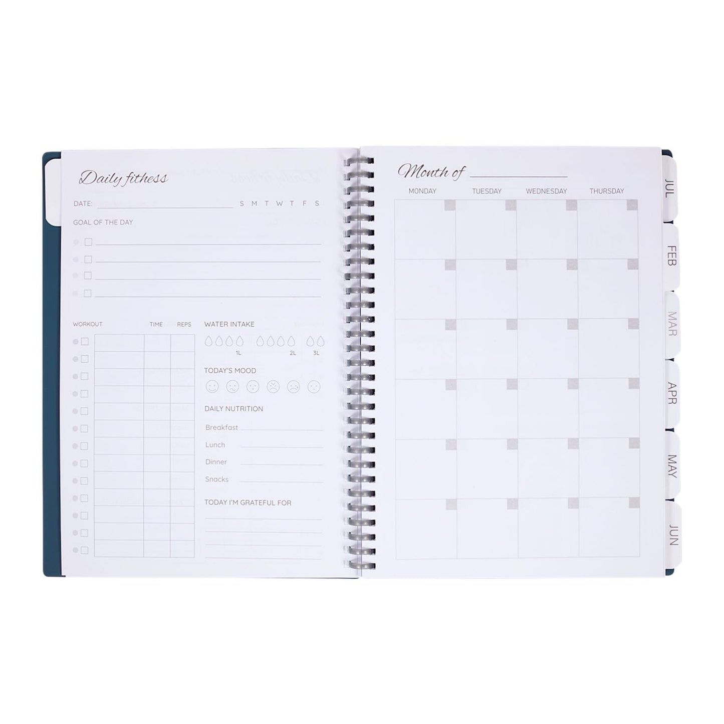 Threadfellows Curated Collection Journals & Notebooks Wellable - Plan Well Undated Planner Journal