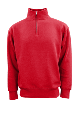 Threadfellows Curated Collection Layering S / Red Ultra Soft Fleece 1/4-Zip