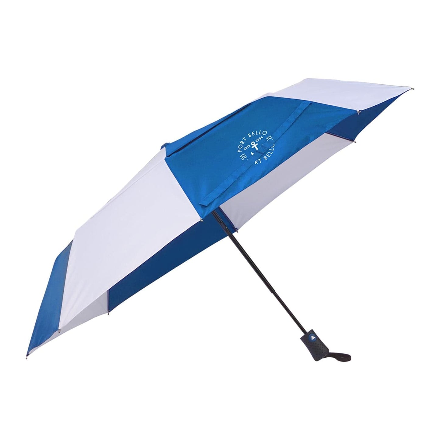 Threadfellows Curated Collection Outdoor & Leisure 46" / Royal/White Recycled Auto Open Umbrella 46"