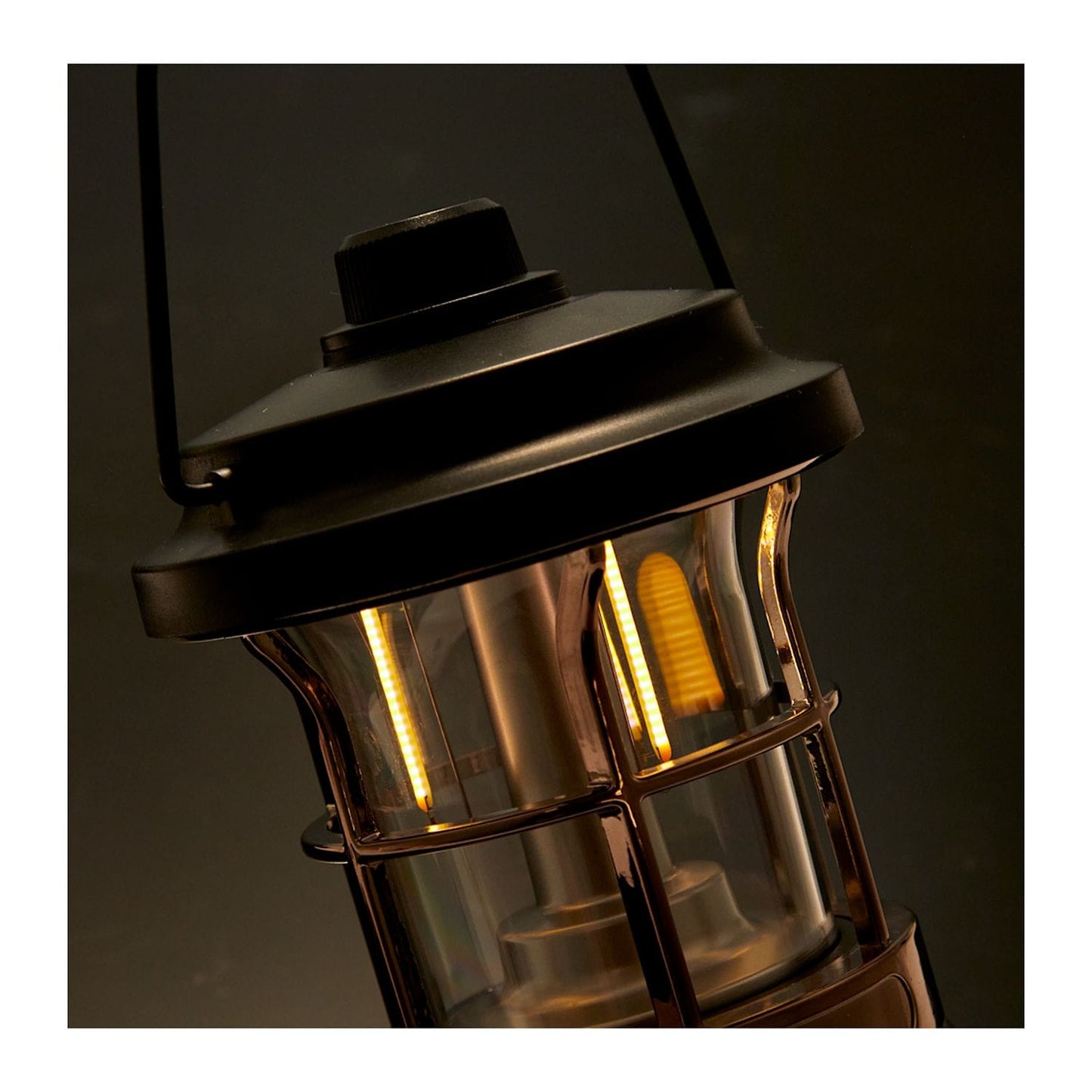 Threadfellows Curated Collection Outdoor & Leisure One Size / Black Rechargeable Camping Lantern with String Lights