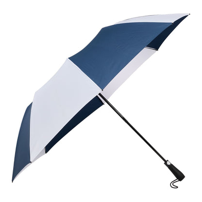 Threadfellows Curated Collection Outdoor & Leisure One Size / Navy/White Recycled Auto-Open Folding Golf Umbrella 58"