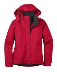 Threadfellows Curated Collection Outerwear XS / Radish/Grey Steel Eddie Bauer - Women's Rain Jacket