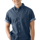 Threadfellows Curated Collection Woven Shirts Men's Short Sleeve Hudson Denim Shirt