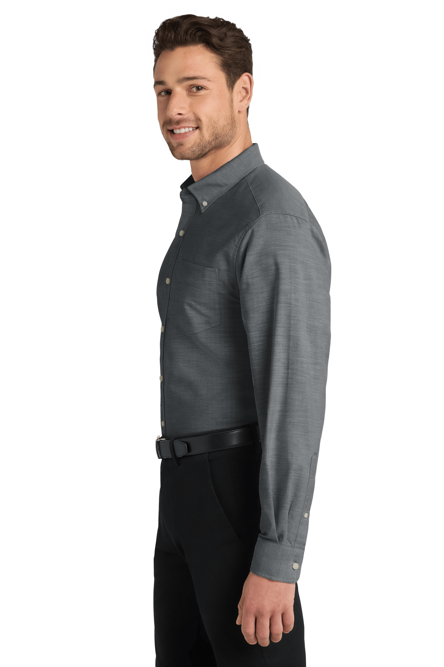 Threadfellows Curated Collection Woven Shirts Port Authority - Men's Untucked Fit SuperPro™ Oxford Shirt
