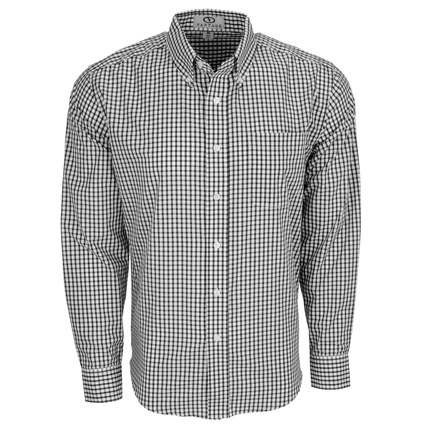 Threadfellows Curated Collection Woven Shirts S / Black/White Men's Easy Care Gingham Check Shirt
