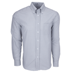 Threadfellows Curated Collection Woven Shirts S / Grey/White Men's Easy Care Gingham Check Shirt