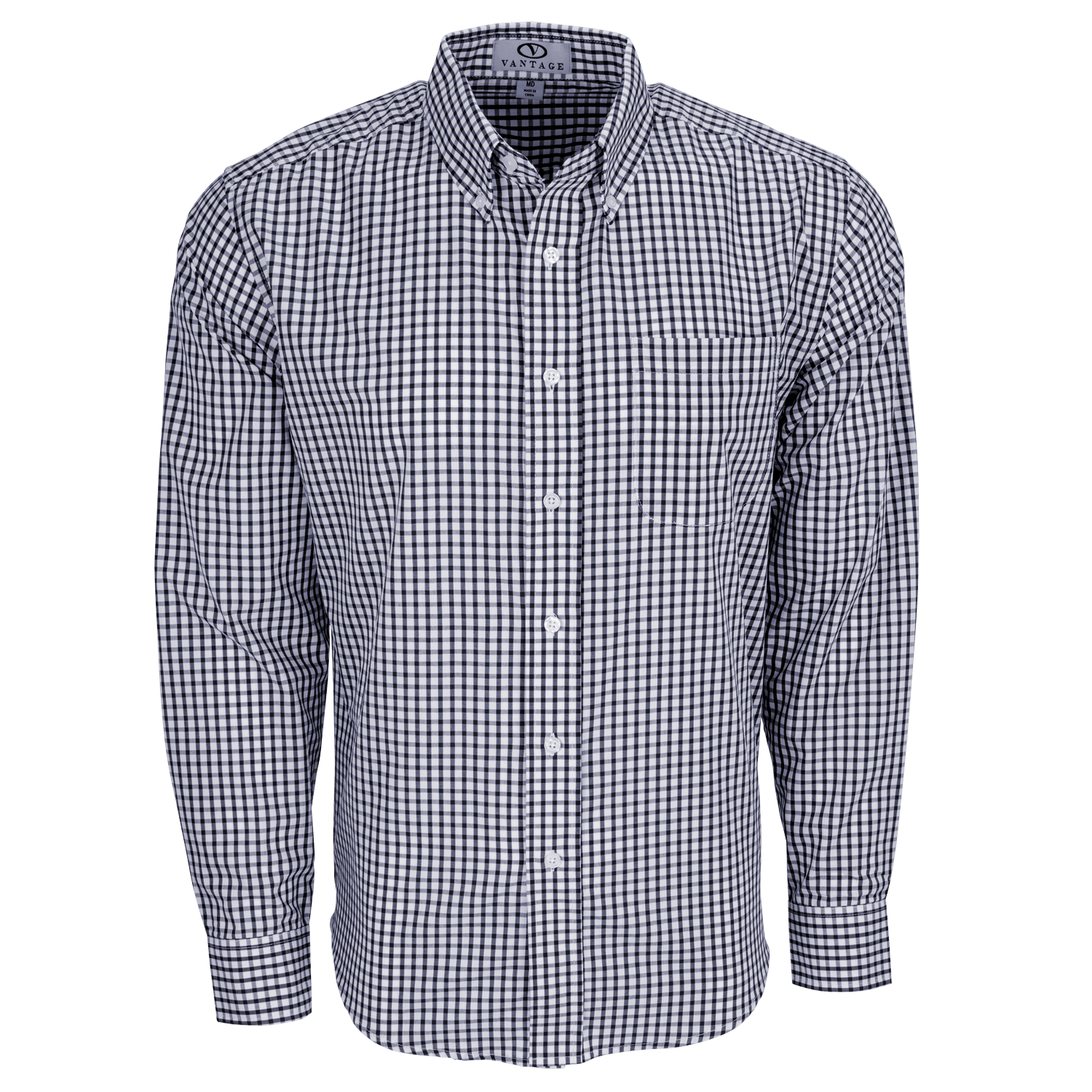 Threadfellows Curated Collection Woven Shirts S / Navy/White Men's Easy Care Gingham Check Shirt