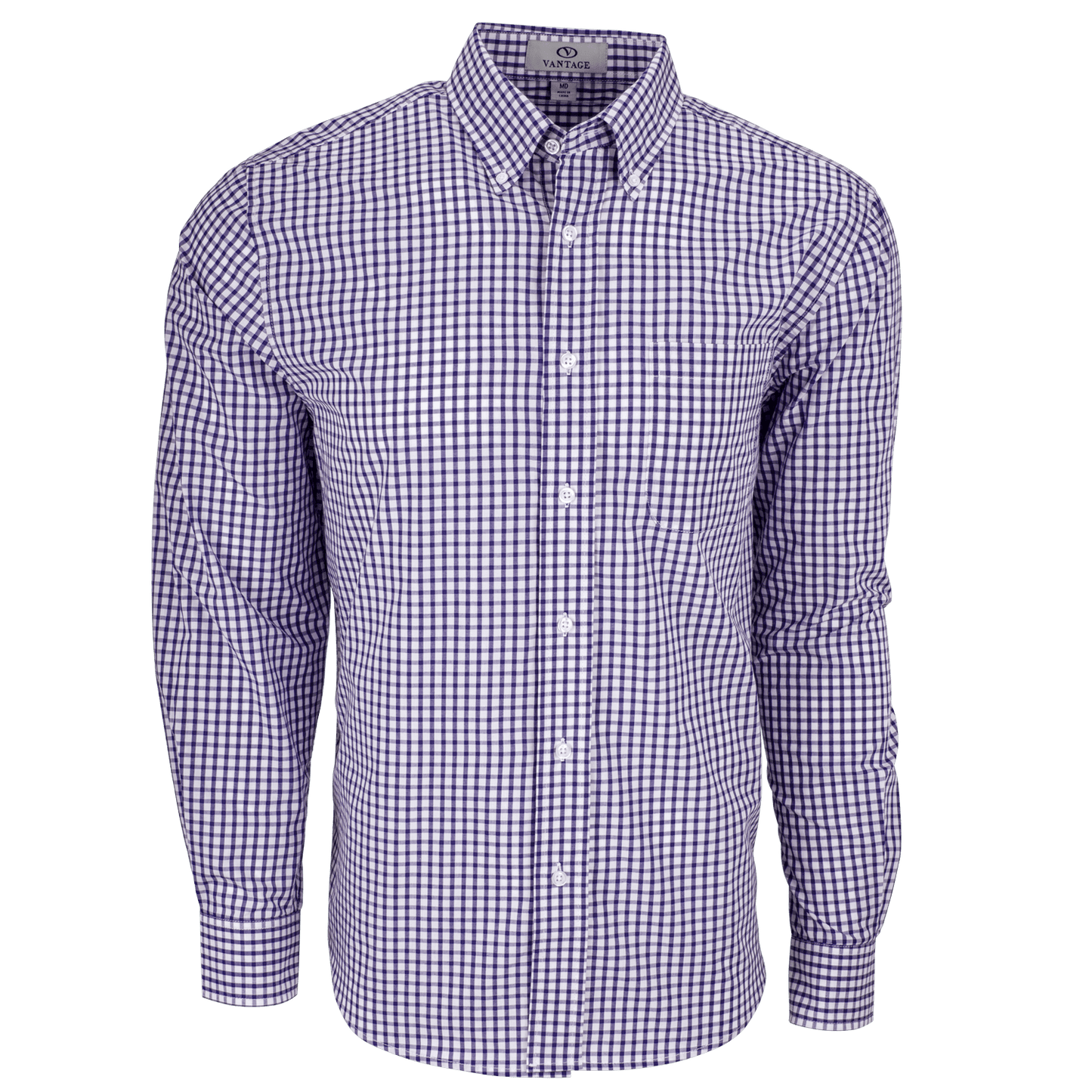 Threadfellows Curated Collection Woven Shirts S / Purple/White Men's Easy Care Gingham Check Shirt