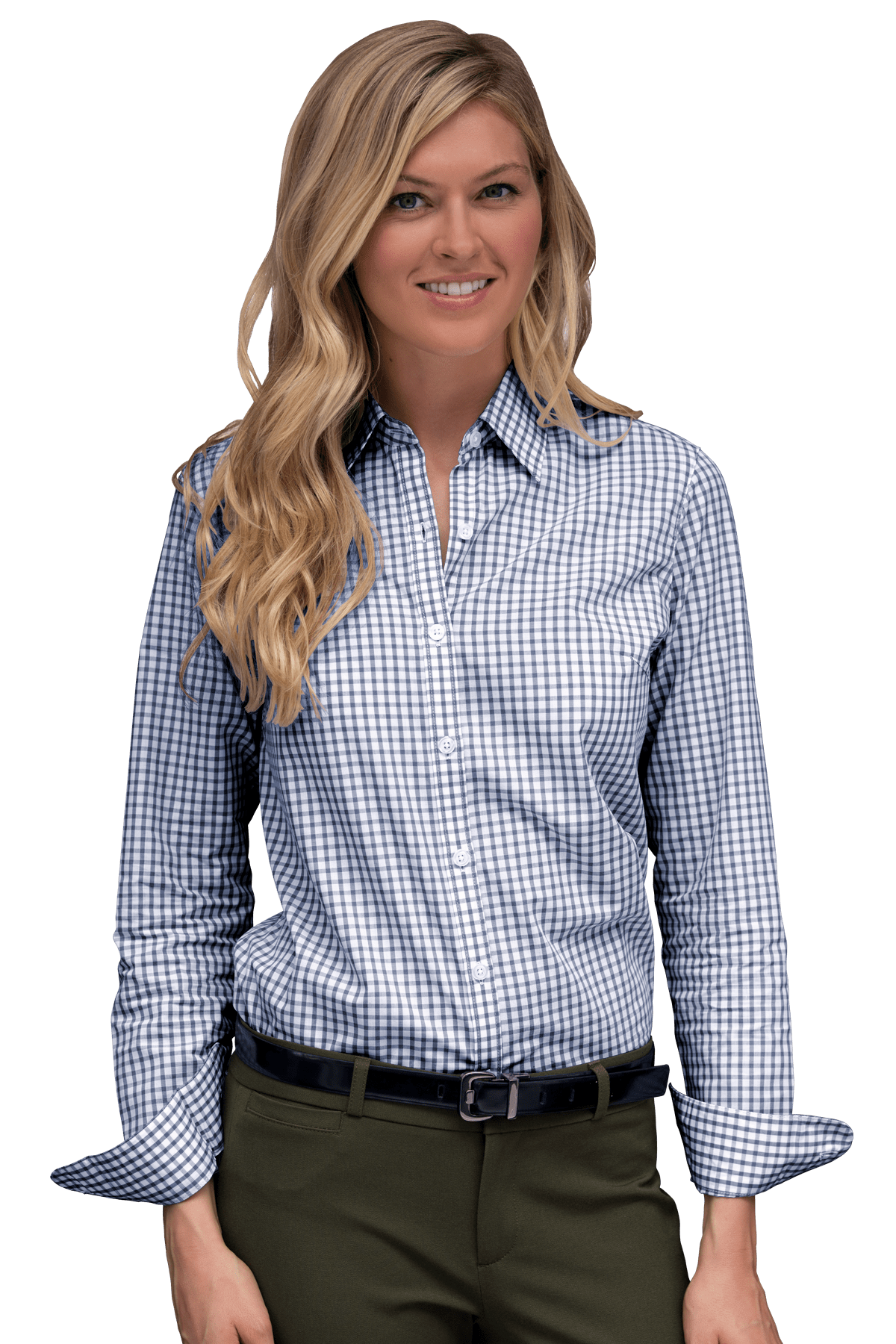 Threadfellows Curated Collection Woven Shirts Women's Easy Care Gingham Check Shirt