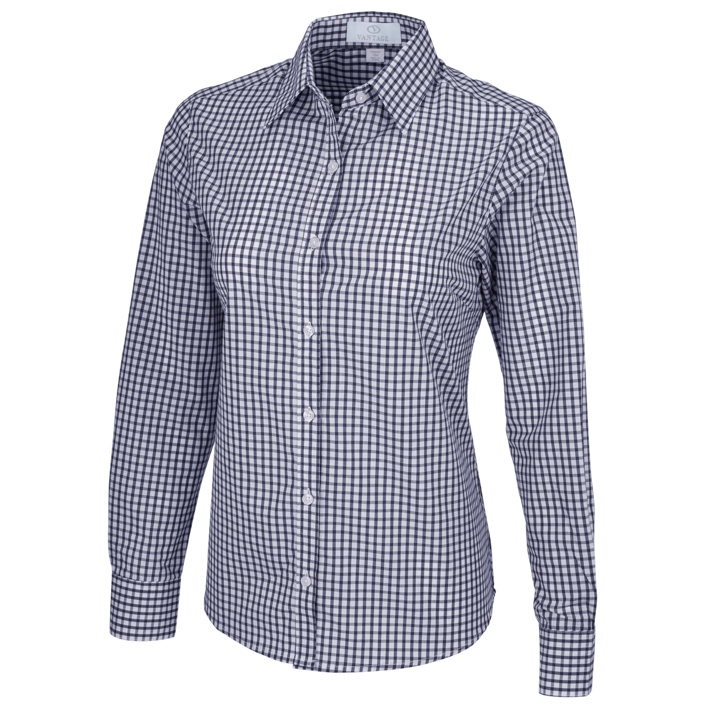 Threadfellows Curated Collection Woven Shirts XS / Navy/White Women's Easy Care Gingham Check Shirt