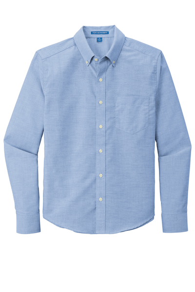Threadfellows Curated Collection Woven Shirts XS / Oxford Blue Port Authority - Men's Untucked Fit SuperPro™ Oxford Shirt