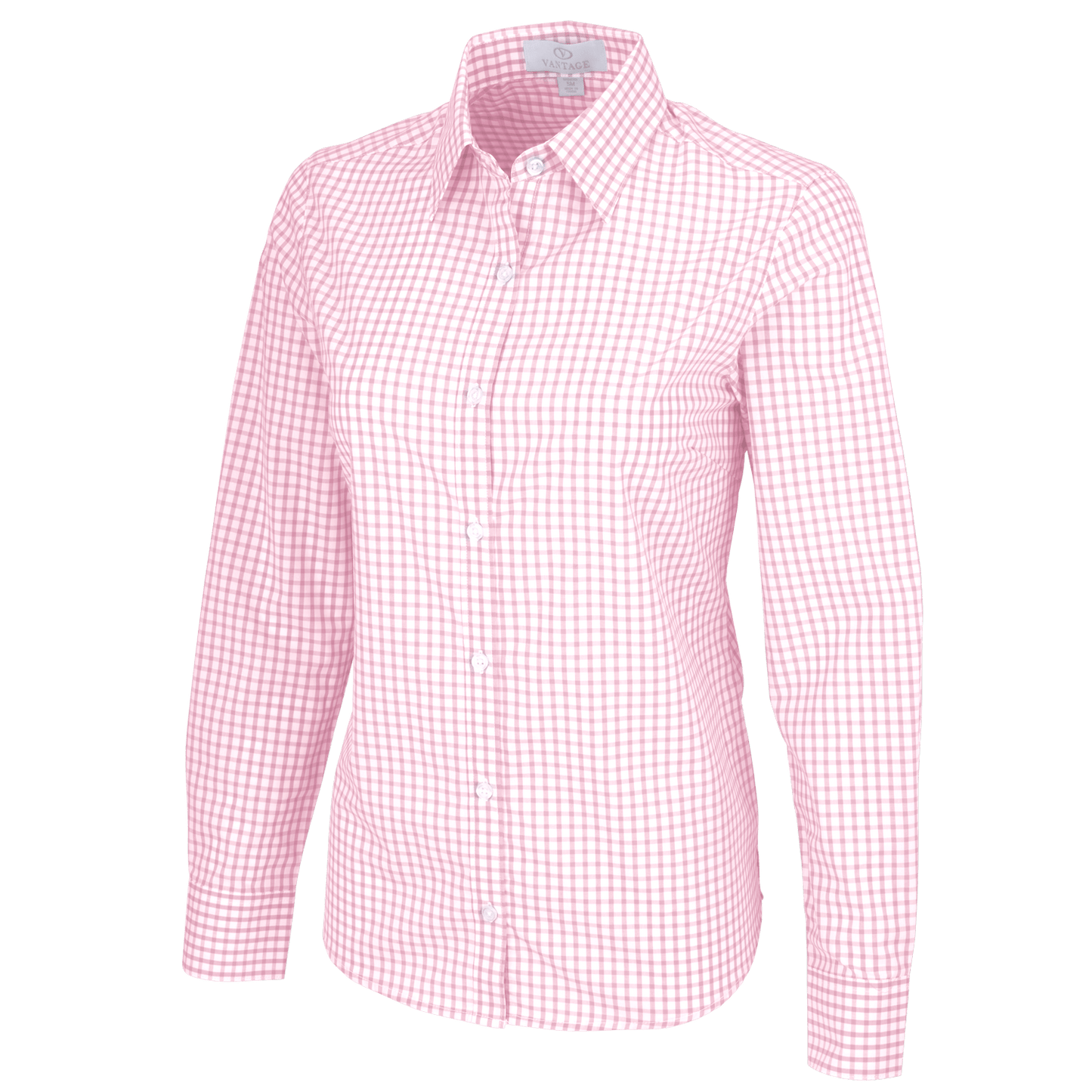 Threadfellows Curated Collection Woven Shirts XS / Pink/White Women's Easy Care Gingham Check Shirt