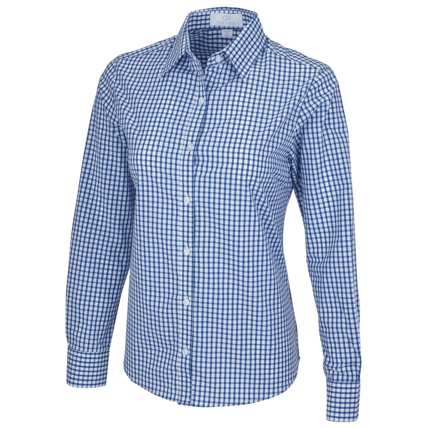 Threadfellows Curated Collection Woven Shirts XS / Royal/White Women's Easy Care Gingham Check Shirt