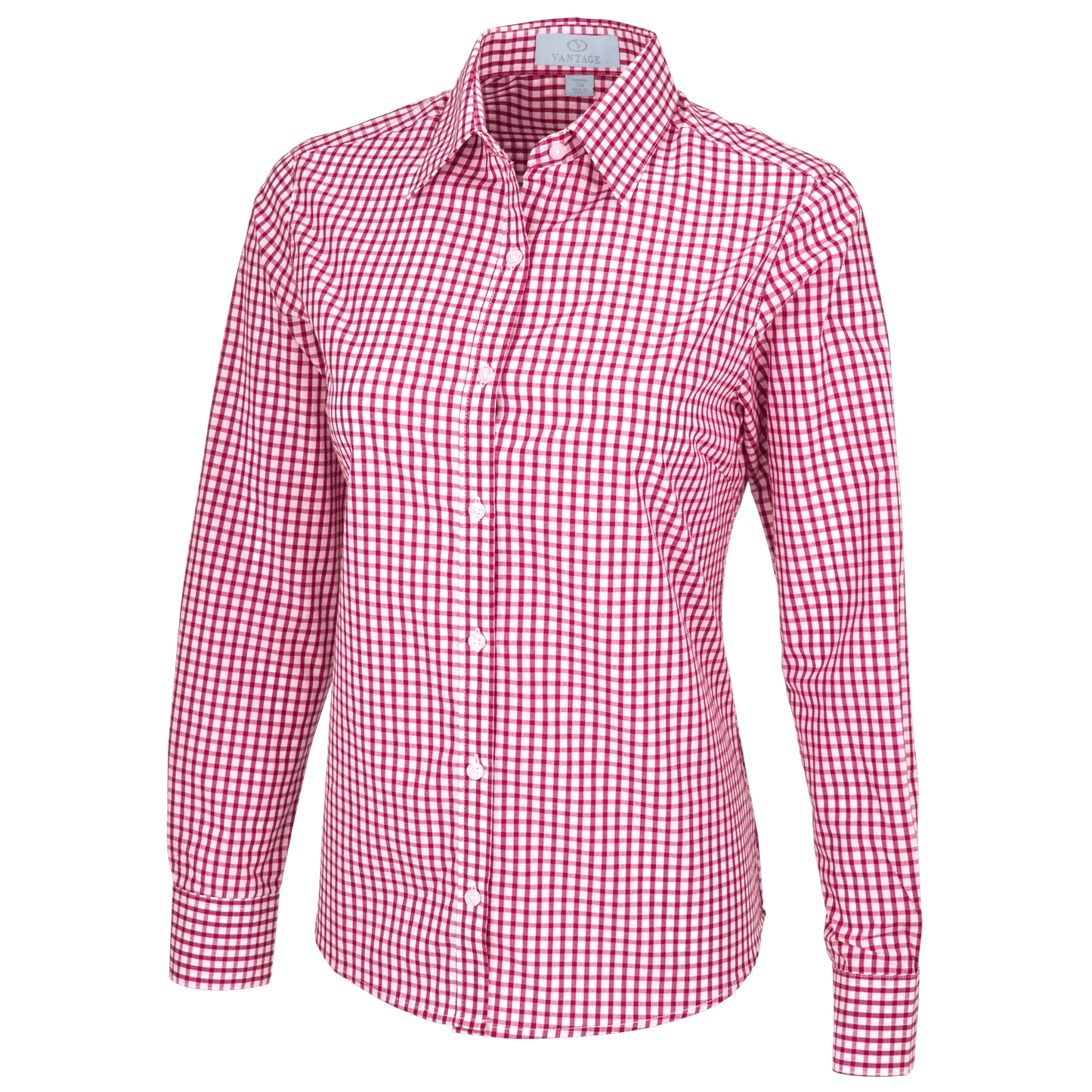 Threadfellows Curated Collection Woven Shirts XS / Sport Red/White Women's Easy Care Gingham Check Shirt