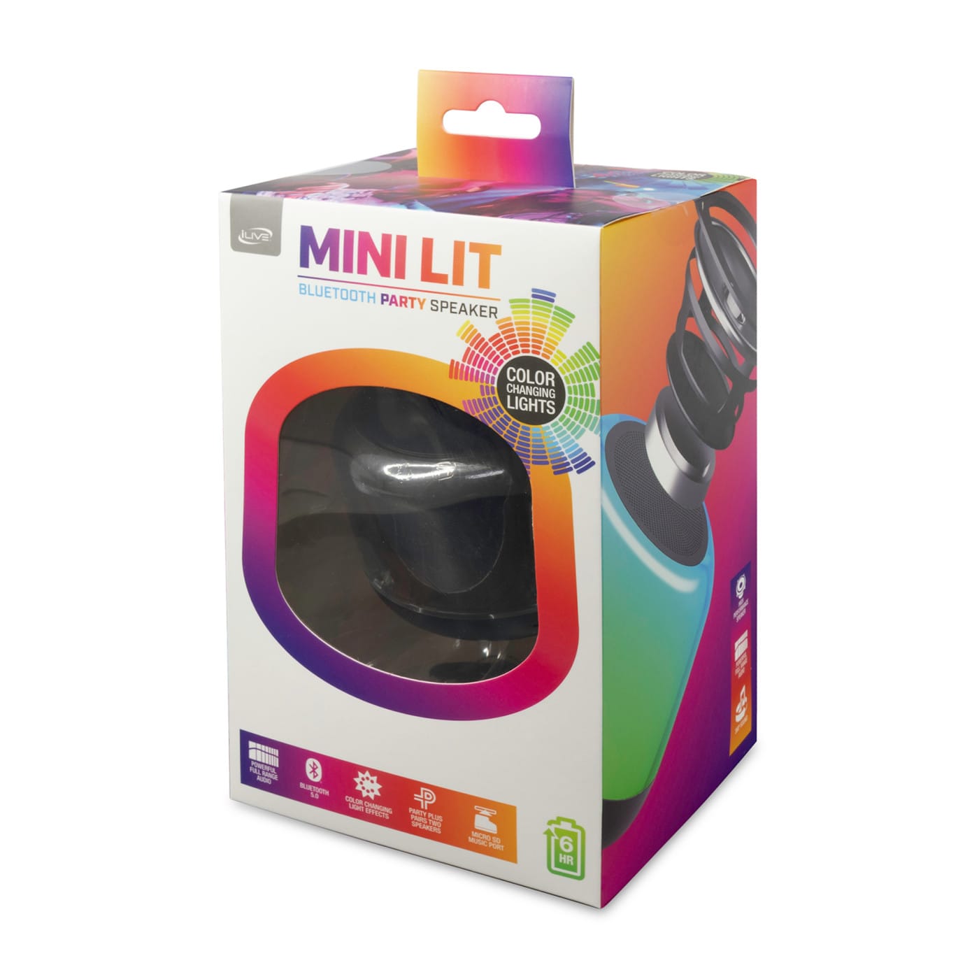 Threadfellows Electronics One Size / Black iLive™ Mini Lit Bluetooth Party Speaker