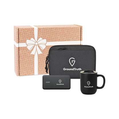 Threadfellows Home & Office One Size / Black Powered Up Tech & Mug Onboarding Gift Set