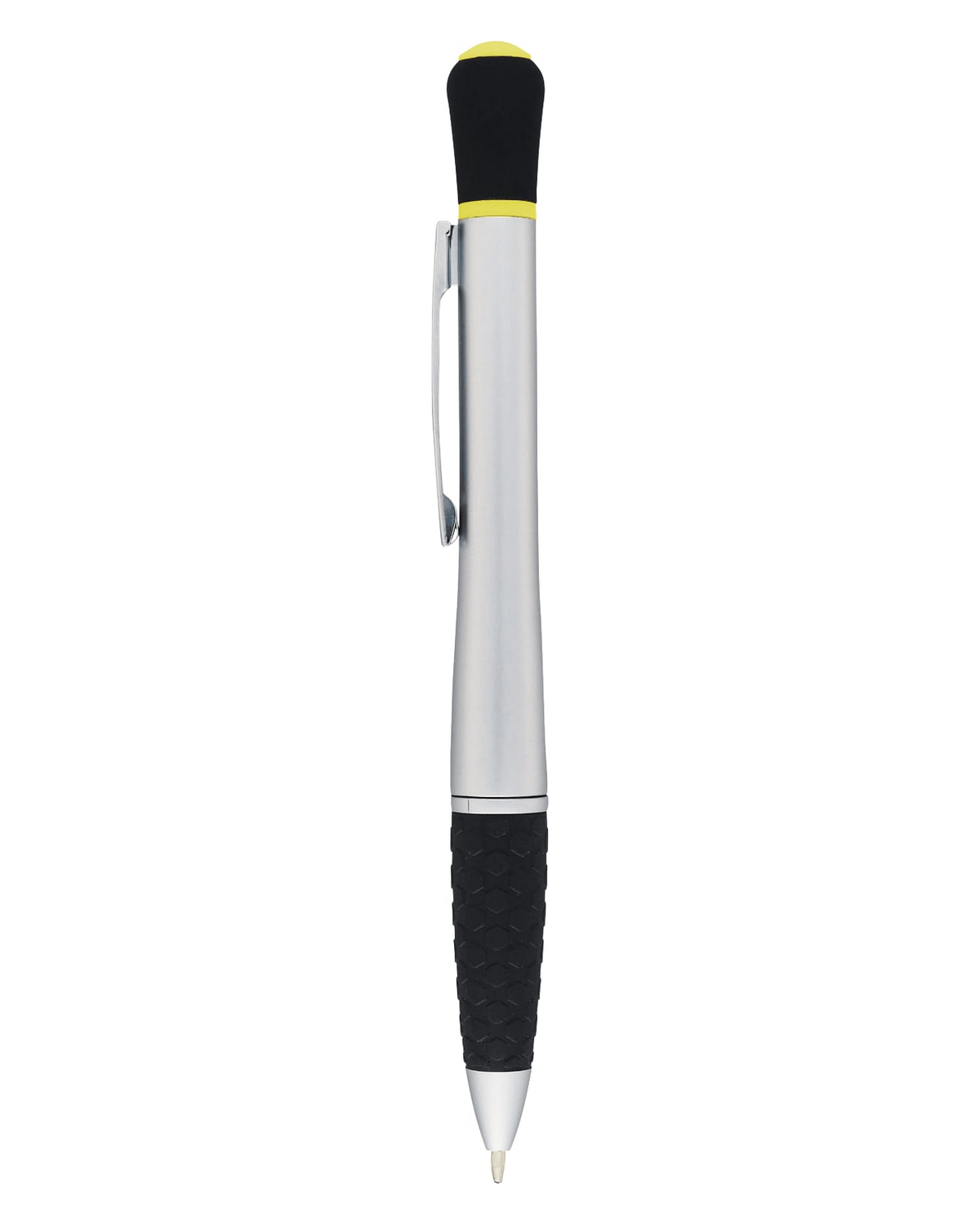 Threadfellows One Size / Silver w/ Yellow Stellar Ballpoint Pen-Highlighter