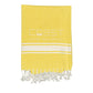 Threadfellows One Size / Yellow Peshtemal Beach Towel Boardwalk Collection - 39" x 70"