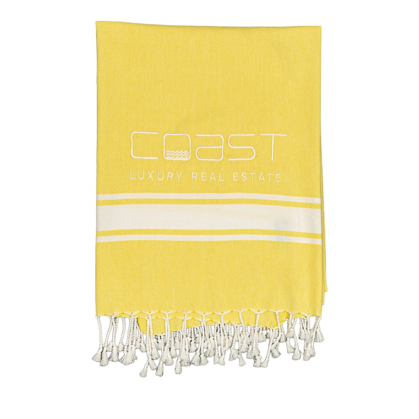 Threadfellows One Size / Yellow Peshtemal Beach Towel Boardwalk Collection - 39" x 70"