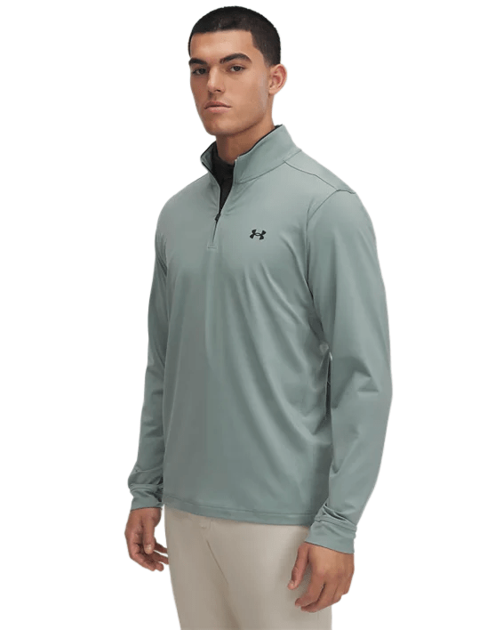 Under Armour Layering S / Silica Green/Black/Silica Green Under Armour - Men's Drive Quarter-Zip Pullover
