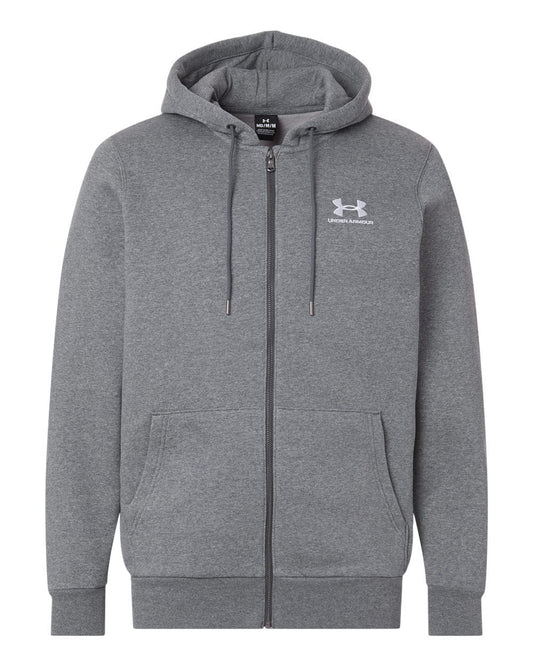 Under Armour Sweatshirts S / Pitch Grey Medium Heather/White Under Armour - Men's Icon Fleece Hooded Full-Zip