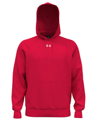 Under Armour Sweatshirts S / Red/White Under Armour - Men's Rival Fleece Hooded Sweatshirt