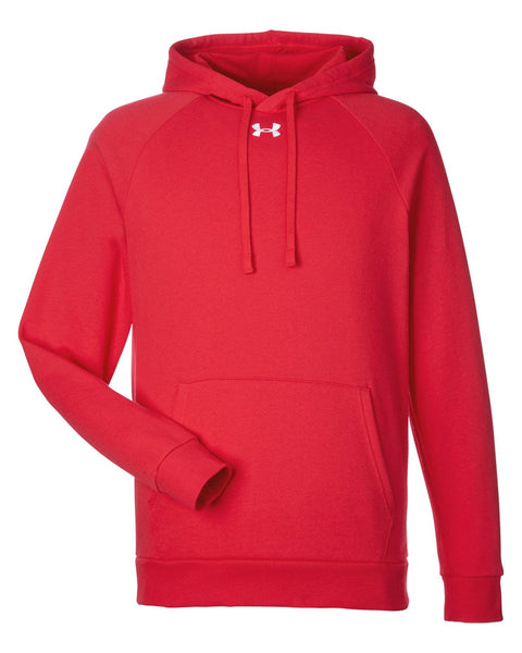 Under Armour Sweatshirts S / Red/White Under Armour - Men's Rival Fleece Hooded Sweatshirt