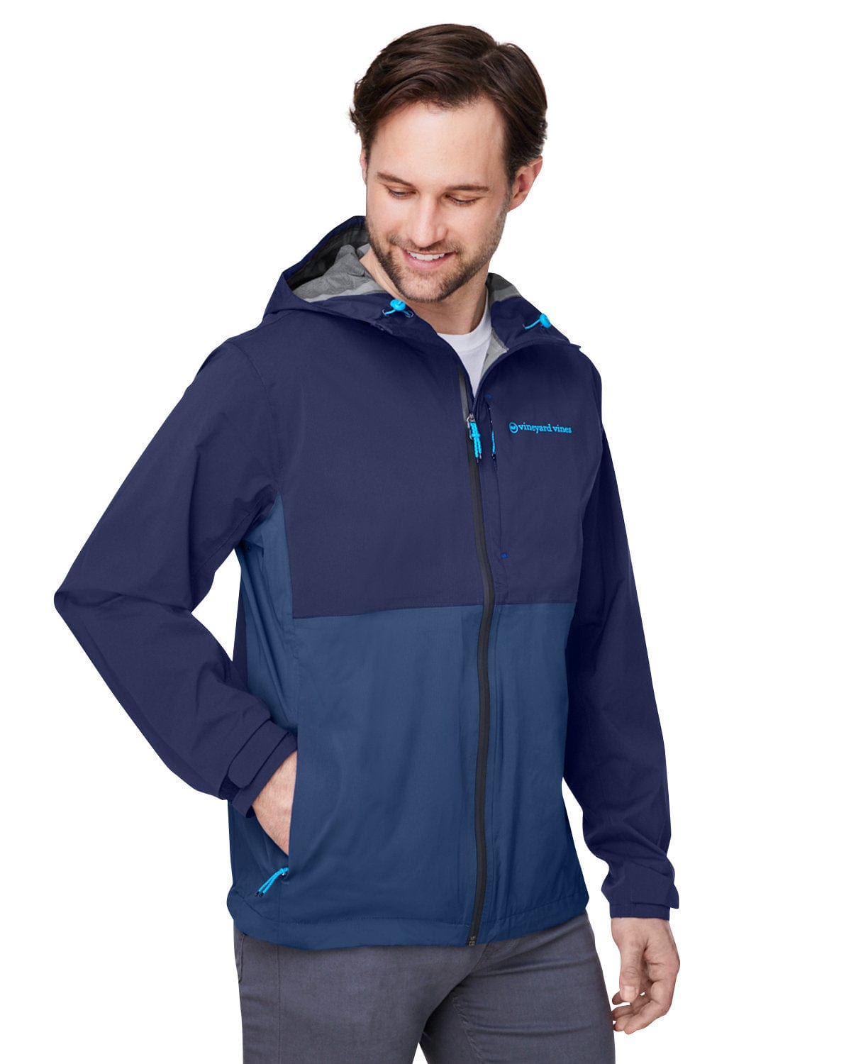 Vineyard Vines Outerwear Vineyard Vines - Men's On-The-Go Packable Rain Shell
