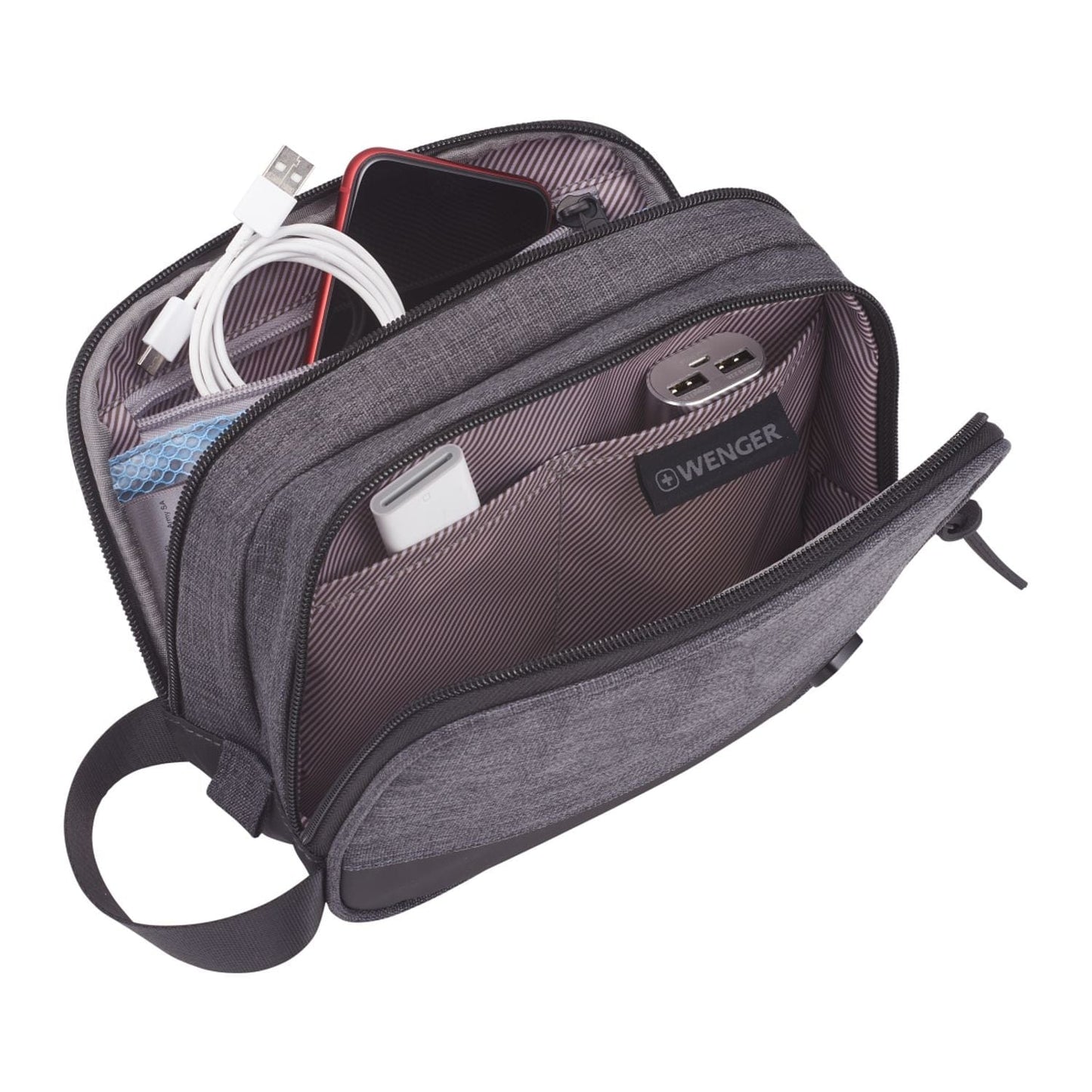 Wenger Bags One Size / Charcoal Wenger - RPET Dual Compartment Dopp Kit