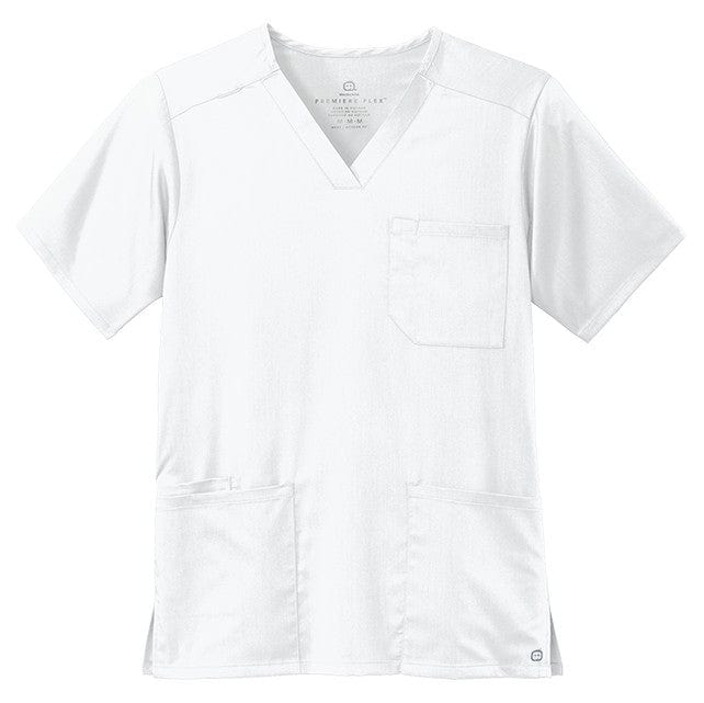 WonderWink Scrubs XS / White WonderWink - Men's Premiere Flex™ V-Neck Top