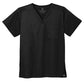 WonderWink Scrubs XXS / Black WonderWink - Unisex WorkFlex™ Chest Pocket V-Neck Top