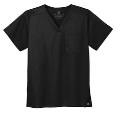 WonderWink Scrubs XXS / Black WonderWink - Unisex WorkFlex™ Chest Pocket V-Neck Top