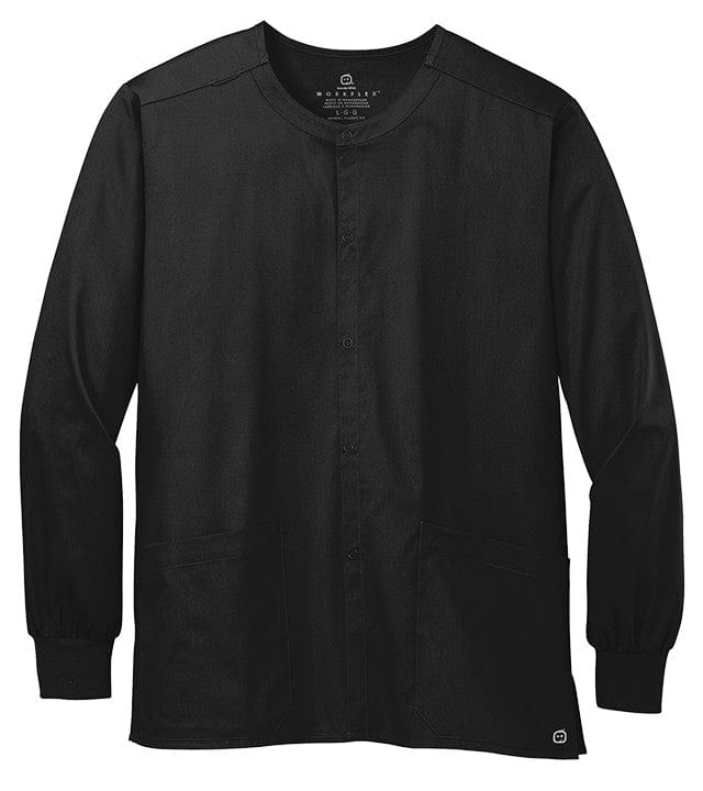 WonderWink Scrubs XXS / Black WonderWink - Unisex WorkFlex™ Snap-Front Scrub Jacket