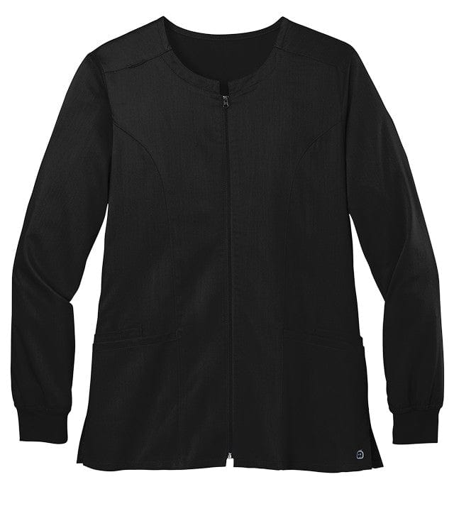 WonderWink Scrubs XXS / Black WonderWink - Women’s Premiere Flex™ Full-Zip Scrub Jacket