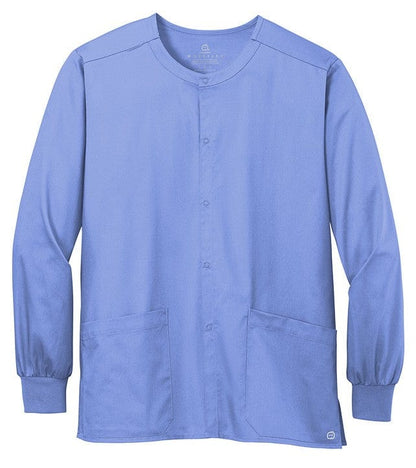 WonderWink Scrubs XXS / Ceil Blue WonderWink - Unisex WorkFlex™ Snap-Front Scrub Jacket