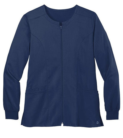 WonderWink Scrubs XXS / Navy WonderWink - Women’s Premiere Flex™ Full-Zip Scrub Jacket