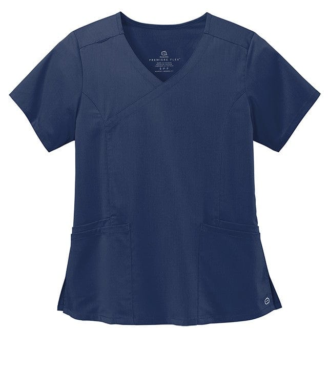 WonderWink Scrubs XXS / Navy WonderWink - Women’s Premiere Flex™ Mock Wrap Top