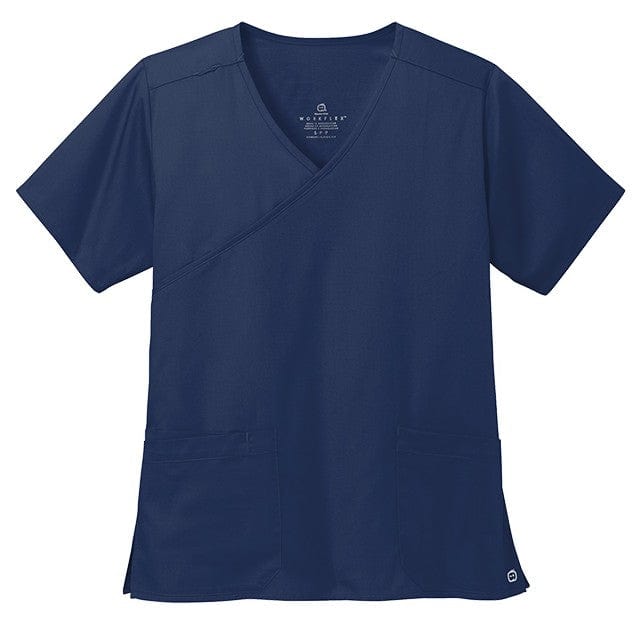 WonderWink Scrubs XXS / Navy WonderWink - Women's WorkFlex™ Mock Wrap Top