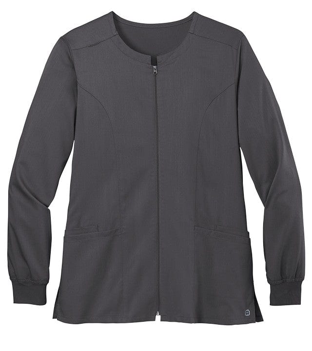 WonderWink Scrubs XXS / Pewter WonderWink - Women’s Premiere Flex™ Full-Zip Scrub Jacket