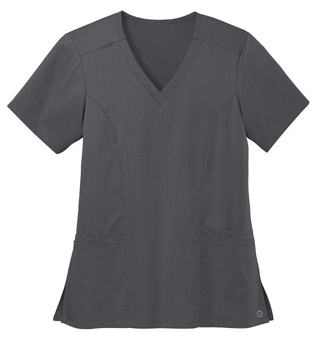 WonderWink Scrubs XXS / Pewter WonderWink - Women’s Premiere Flex™ V-Neck Top