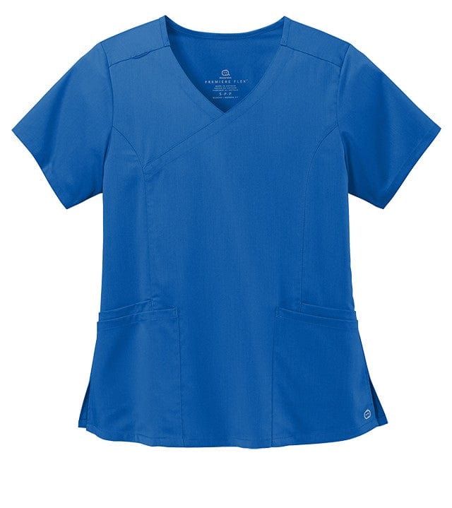 WonderWink Scrubs XXS / Royal WonderWink - Women’s Premiere Flex™ Mock Wrap Top