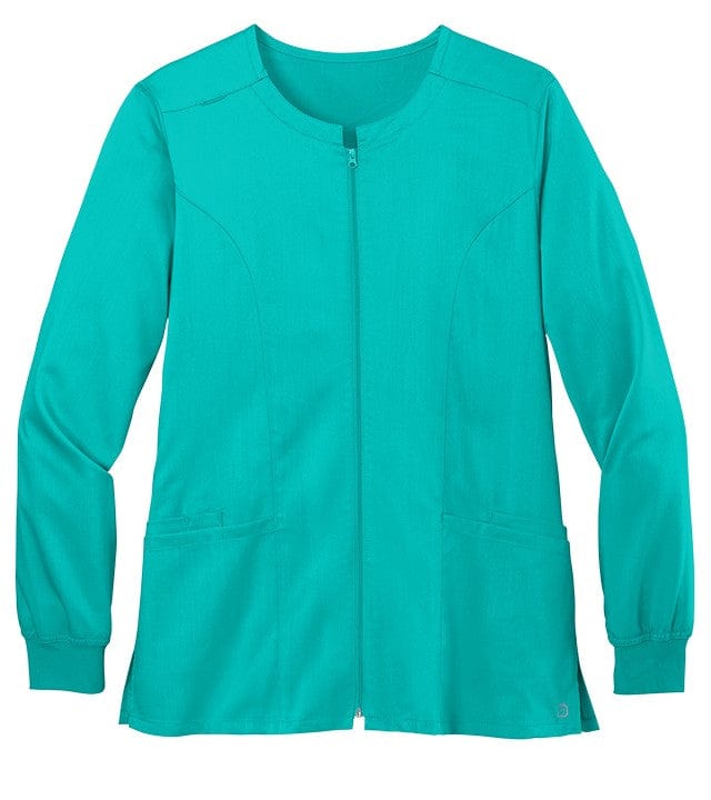 WonderWink Scrubs XXS / Teal Blue WonderWink - Women’s Premiere Flex™ Full-Zip Scrub Jacket