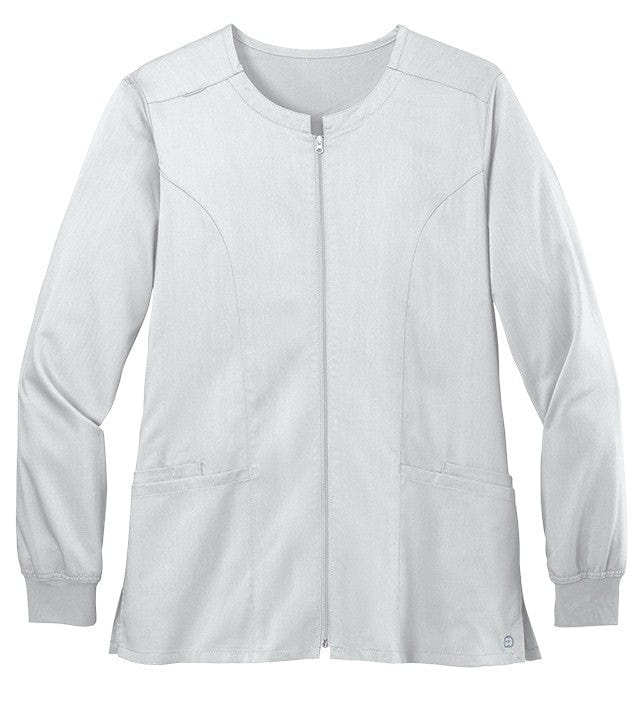 WonderWink Scrubs XXS / White WonderWink - Women’s Premiere Flex™ Full-Zip Scrub Jacket