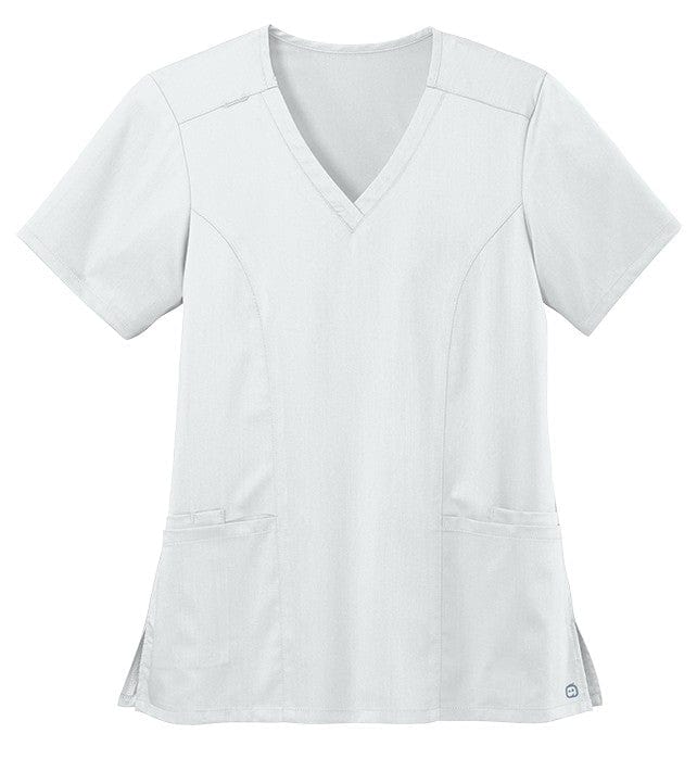 WonderWink Scrubs XXS / White WonderWink - Women’s Premiere Flex™ V-Neck Top