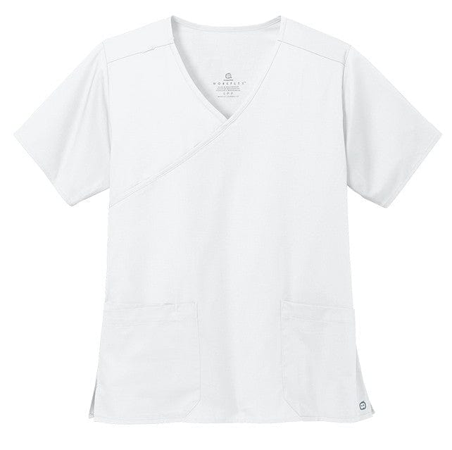 WonderWink Scrubs XXS / White WonderWink - Women's WorkFlex™ Mock Wrap Top