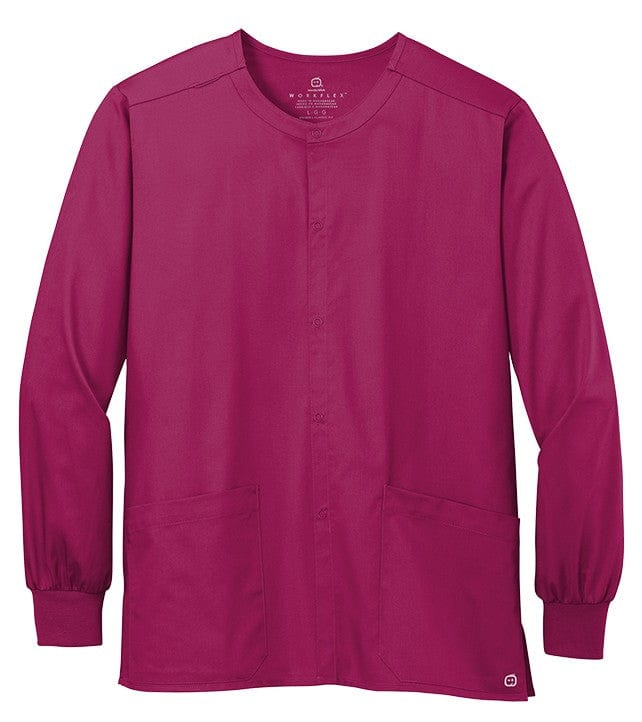 WonderWink Scrubs XXS / Wine WonderWink - Unisex WorkFlex™ Snap-Front Scrub Jacket