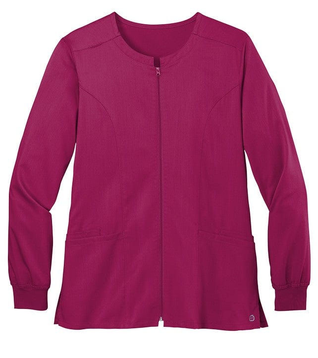 WonderWink Scrubs XXS / Wine WonderWink - Women’s Premiere Flex™ Full-Zip Scrub Jacket
