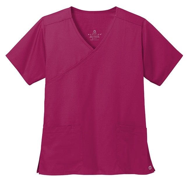 WonderWink Scrubs XXS / Wine WonderWink - Women's WorkFlex™ Mock Wrap Top